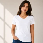 White Half Sleeve Women's Plain T-Shirt | Regular Fit | zinotch