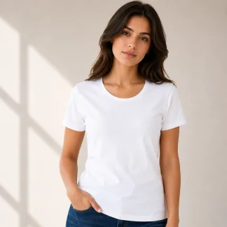 White Half Sleeve Women's Plain T-Shirt | Regular Fit | zinotch
