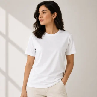 White Women's Supima Cotton T-Shirt | Regular Fit | zinotch