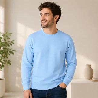 Baby Blue Mens Plain Sweatshirt zinotch SGEGS