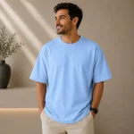 Baby Blue Oversized Plain T-Shirt | Unisex | zinotch