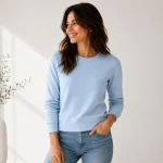 Baby Blue Women's Plain Sweatshirt | Regular Fit | zinotch