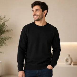 Black Mens Plain Sweatshirt zinotch SGEGS