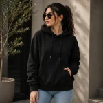 Black Women's Hoodie | Hooded Sweatshirt | Regular Fit | zinotch