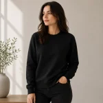 Black Women's Plain Sweatshirt | Regular Fit | zinotch