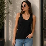 Black Women's Plain Tank Top | zinotch