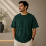 Bottle Green Oversized Plain T-Shirt | Unisex | zinotch