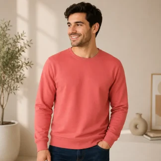 Coral Mens Plain Sweatshirt zinotch SGEGS