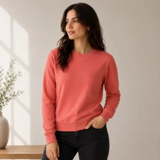 Coral Womens Plain Sweatshirt zinotch SGEGS