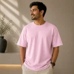 Light Baby Pink Oversized Plain T-Shirt | Unisex | zinotch