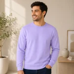 Lavender Men's Plain Sweatshirt | Regular Fit | zinotch