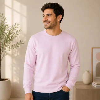 Light Baby Pink Mens Plain Sweatshirt zinotch SGEGS