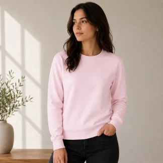 Light Baby Pink Womens Plain Sweatshirt zinotch SGEGS