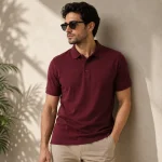 Maroon Men's Polo T-Shirt | Regular Fit | zinotch
