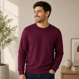 Maroon Mens Plain Sweatshirt zinotch SGEGS