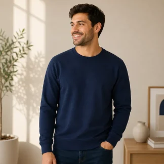 Navy Blue Mens Plain Sweatshirt zinotch SGEGS