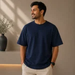 Navy Blue Oversized Plain T-Shirt | Unisex | zinotch