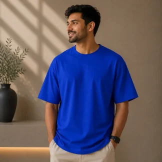 Royal Blue Oversized Plain T-Shirt | Unisex | zinotch