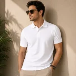 White Men's Polo T-Shirt | Regular Fit | zinotch
