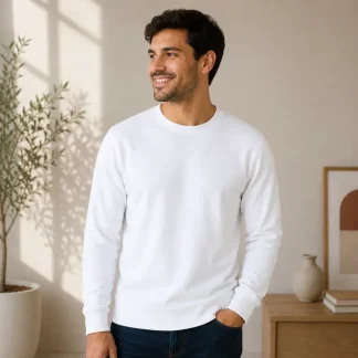White Mens Plain Sweatshirt zinotch SGEGS
