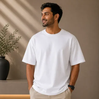 White Plain Oversized T-shirt Unisex zinotch SGEGS
