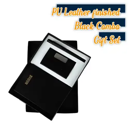 COMBO 01 Leather finished Black Combo Gift Set 2